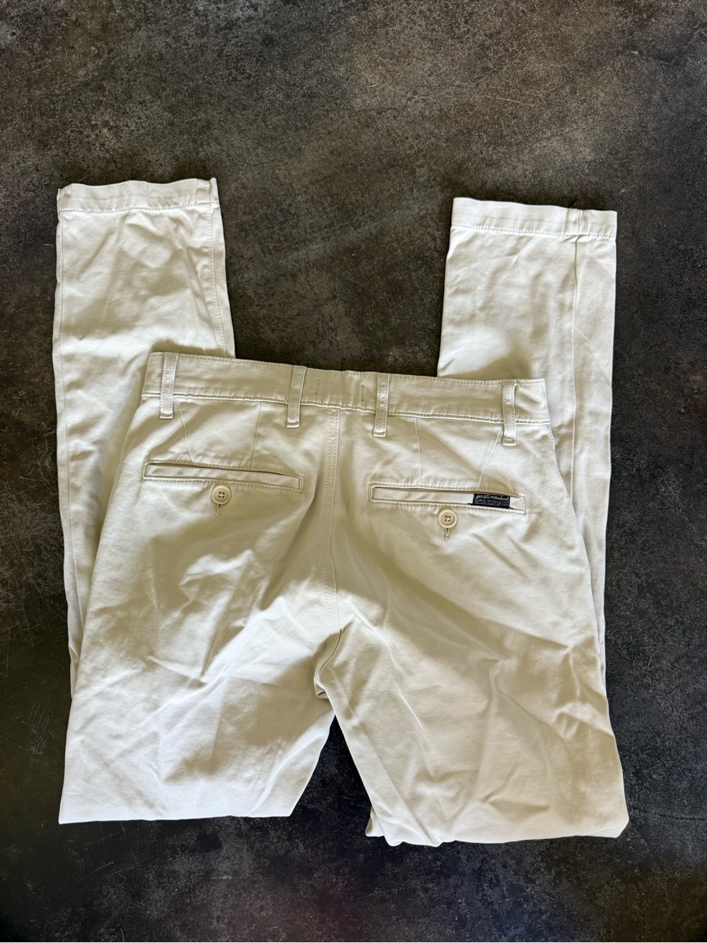 7 For All Mankind Men's Light Cream Chino Pants